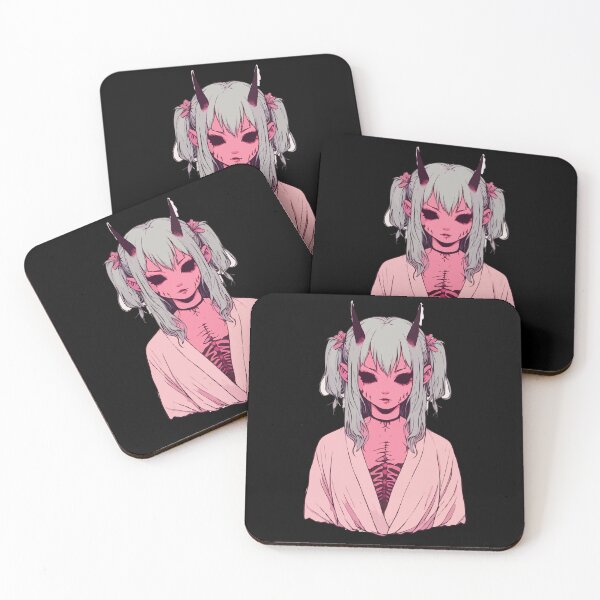 Item preview, Ethereal Stitched Silver Haired Demoness designed and sold by Emegan Print Art.