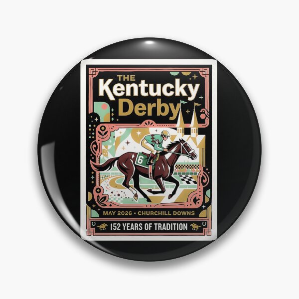 Item preview, Kentucky Derby Horse Racing Vintage 152 Years designed and sold by graphixpolash.