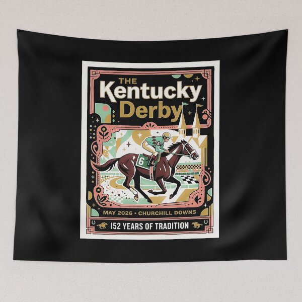 Item preview, Kentucky Derby Horse Racing Vintage 152 Years designed and sold by graphixpolash.