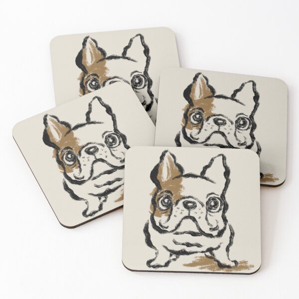 Item preview, Ink sketch of a French Bulldog designed and sold by Toru Sanogawa.
