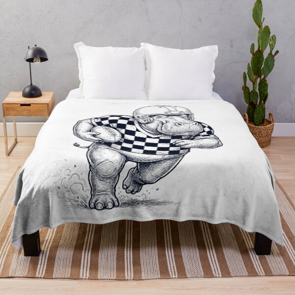 Item preview, Vintage Hippo Playing American Football Player Animal Lover designed and sold by TerryConnells.