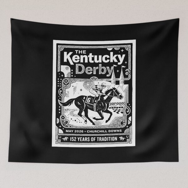 Item preview, Kentucky Derby Horse Racing Vintage 152 Years designed and sold by graphixpolash.