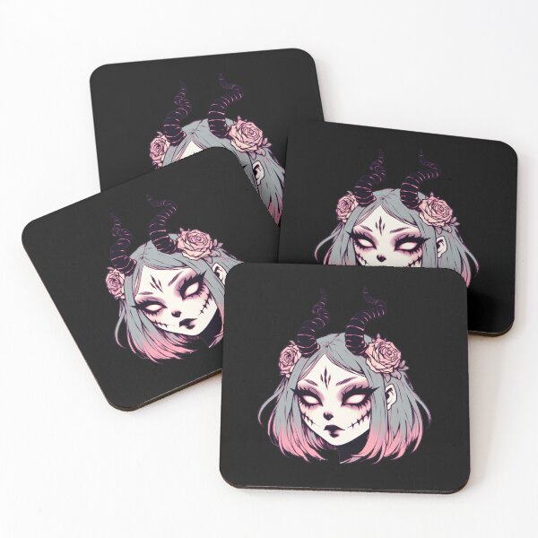 Item preview, Horned Goddess with Rose Crown designed and sold by Emegan Print Art.