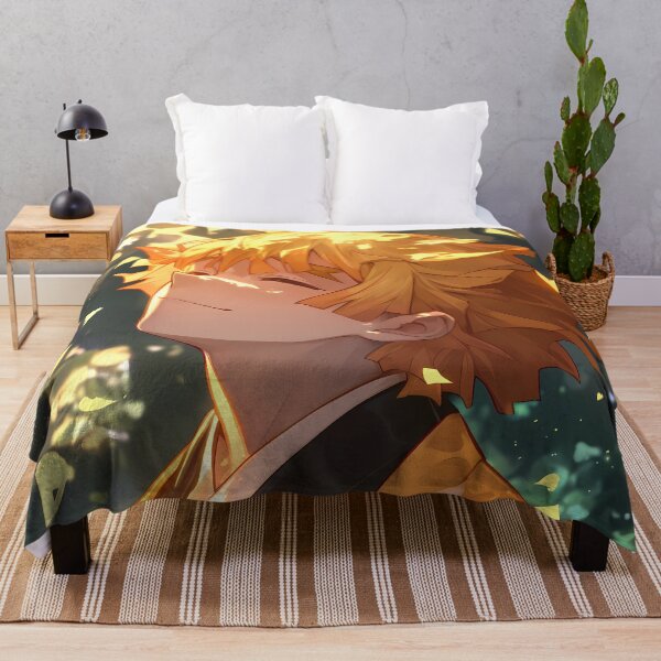 Item preview, Zenitsu Agatsuma Demon Slayer Golden Leaves Peaceful Daydream Vibes designed and sold by SuperTeamCanada.