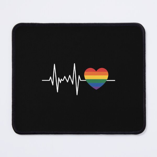 Item preview, Heartbeat Rainbow Heart Gay LGBT Pride Medical Nurse designed and sold by TrinaEspinoza.