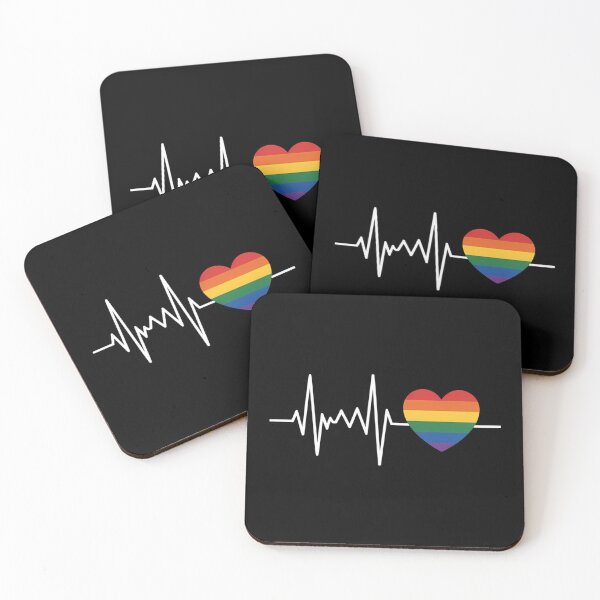 Item preview, Heartbeat Rainbow Heart Gay LGBT Pride Medical Nurse designed and sold by TrinaEspinoza.