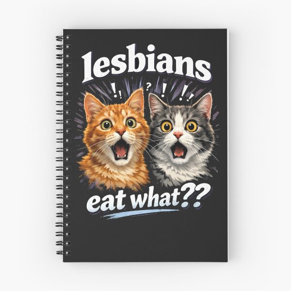 Item preview, Funny Shocked Cats Lesbians Eat What?? Inappropriate Joke designed and sold by Owcomm.