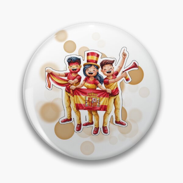 Item preview, Spain Football Fans Holding Spanish Flag Soccer Supporters Design designed and sold by iamKRUK.