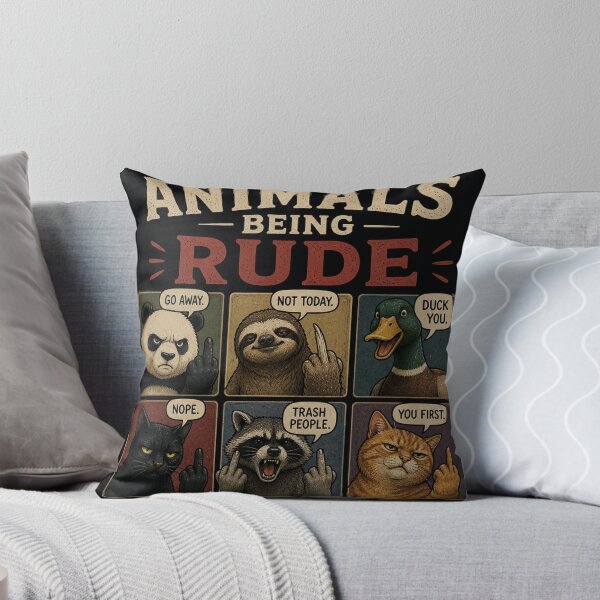 Item preview, Animales groseros: diseño de meme divertido de animales enojados designed and sold by Pond21.