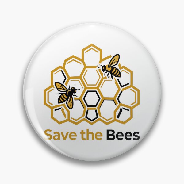 Item preview, Save The Bees Geometric Honeycomb Art designed and sold by J&K.