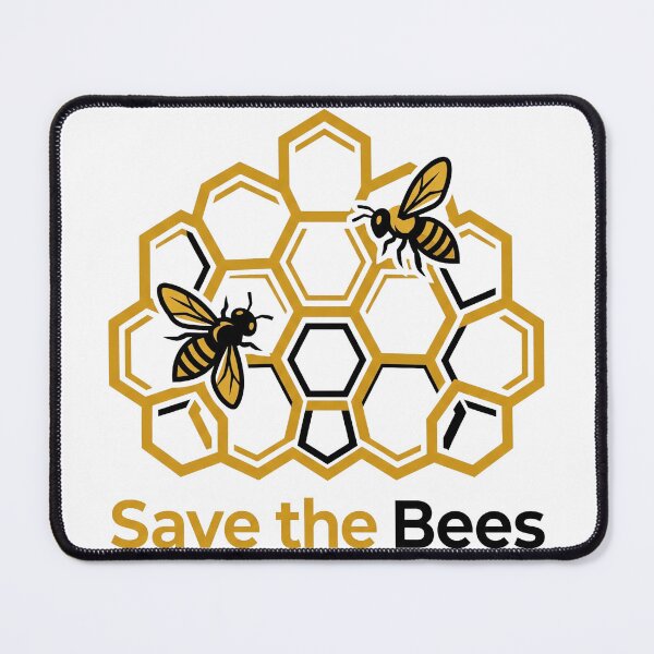 Item preview, Save The Bees Geometric Honeycomb Art designed and sold by J&K.