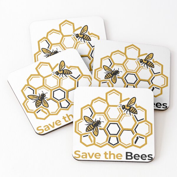 Item preview, Save The Bees Geometric Honeycomb Art designed and sold by KJ Frost.