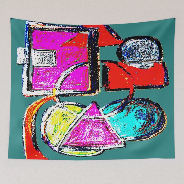 Item preview, Shapes Misbehaving E2 colorful geometric abstract design designed and sold by SmashingDeals.