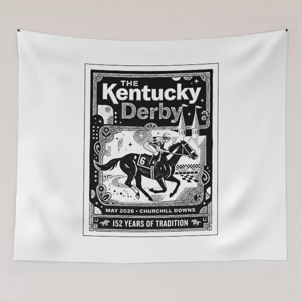 Item preview, Kentucky Derby Horse Racing Vintage 152 Years Tradition designed and sold by graphixpolash.