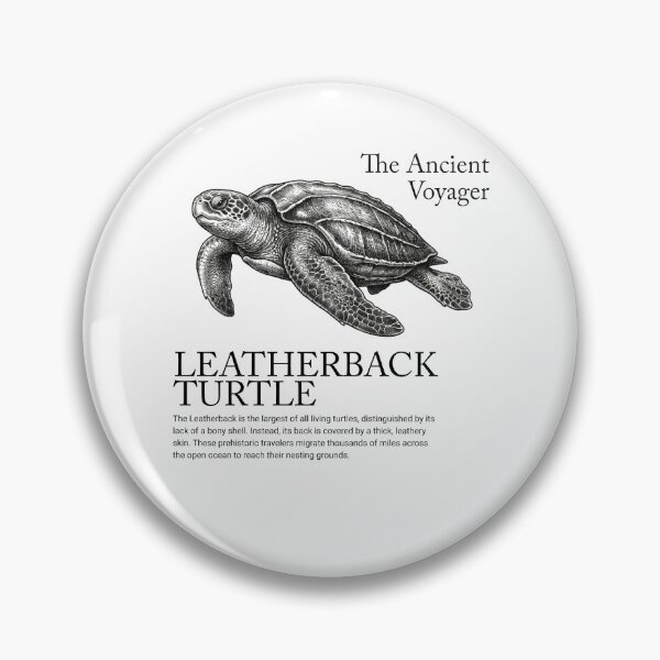 Item preview, Leatherback Turtle - The Ancient Voyager Marine Biology Art designed and sold by MotionBanana Art.