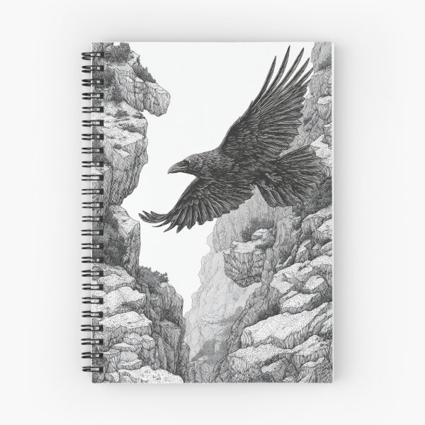 Item preview, A Raven gliding above rugged cliffs, Birds in Motion designed and sold by CDC40.