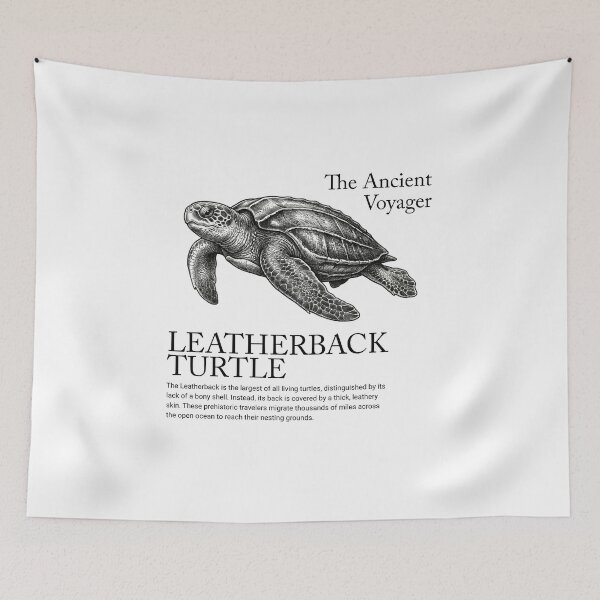 Item preview, Leatherback Turtle - The Ancient Voyager Marine Biology Art designed and sold by MotionBanana Art.