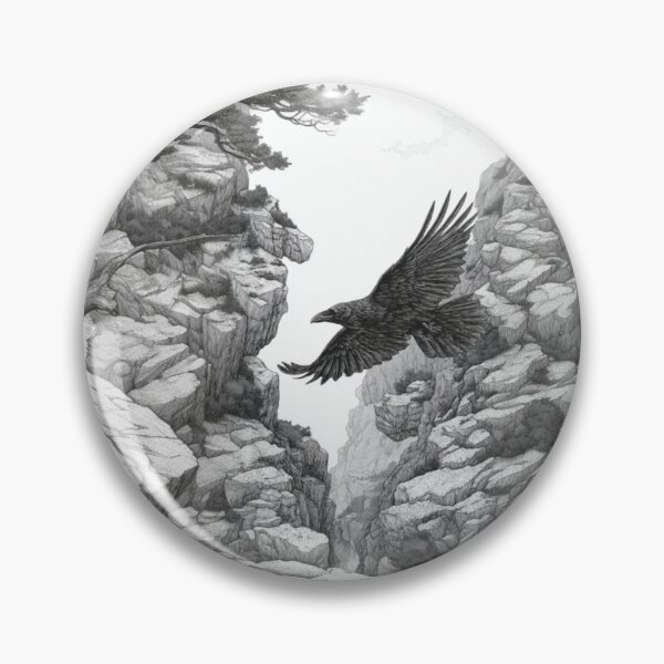 Item preview, A Raven gliding above rugged cliffs, Birds in Motion designed and sold by CDC40.