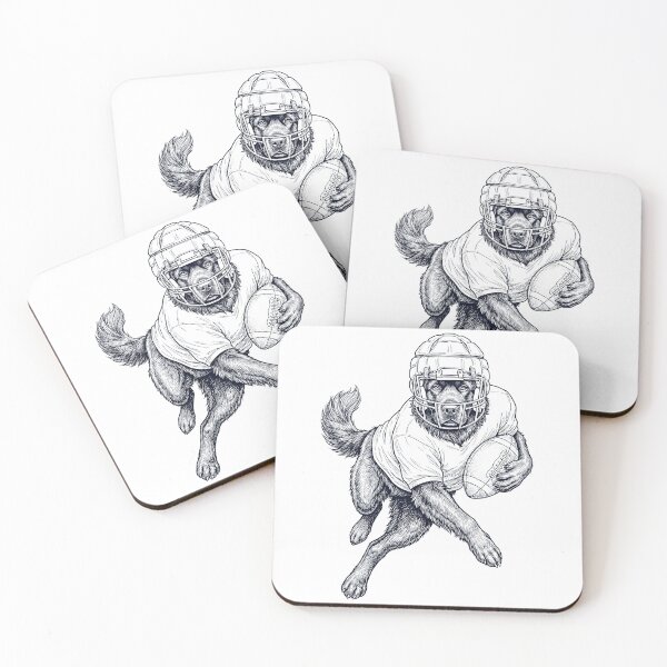 Item preview, Vintage Newfoundland Playing American Football Player Dog Lover designed and sold by TerryConnells.