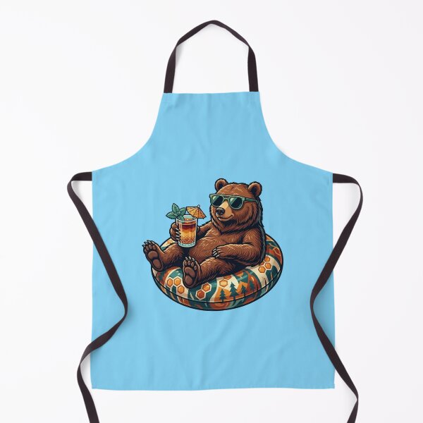 Item preview, Summer Chill Bear – Funny Pool Float Art designed and sold by Dogandesighn.