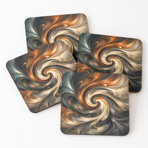 Item preview, Copper and Teal Metallic Liquid Swirl designed and sold by Owcomm.
