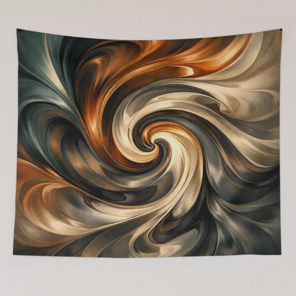 Item preview, Copper and Teal Metallic Liquid Swirl designed and sold by Owcomm.