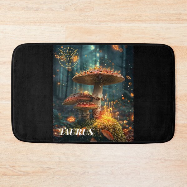 Item preview, Taurus Zodiac Mushroom – Celestial Fungi Astrological Art designed and sold by ZubekStudio.