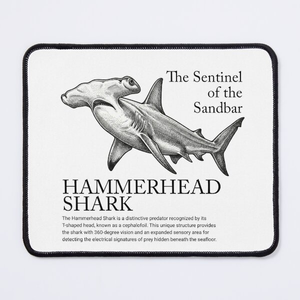 Item preview, Hammerhead Shark - The Sentinel of the Sandbar Vintage Scientific Art designed and sold by MotionBanana Art.