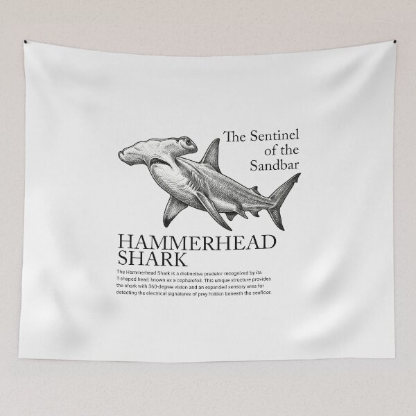 Item preview, Hammerhead Shark - The Sentinel of the Sandbar Vintage Scientific Art designed and sold by MotionBanana Art.