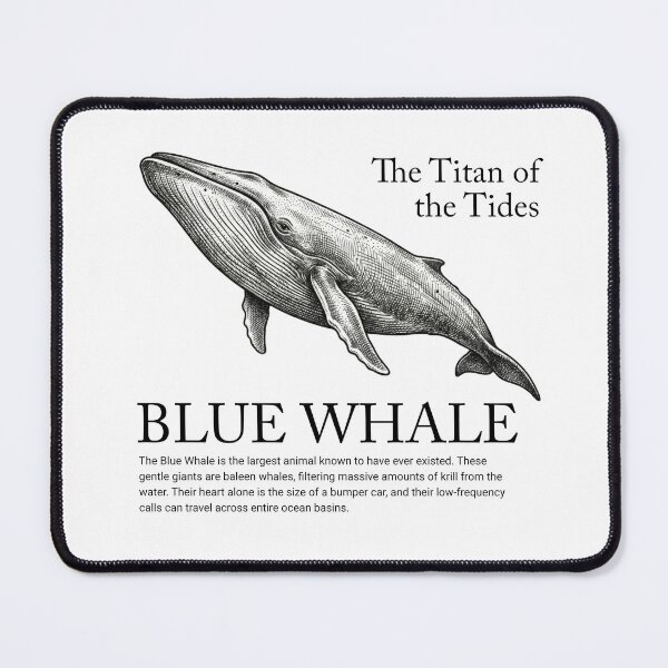 Item preview, Blue Whale - The Titan of the Tides Vintage Ocean Illustration designed and sold by MotionBanana Art.