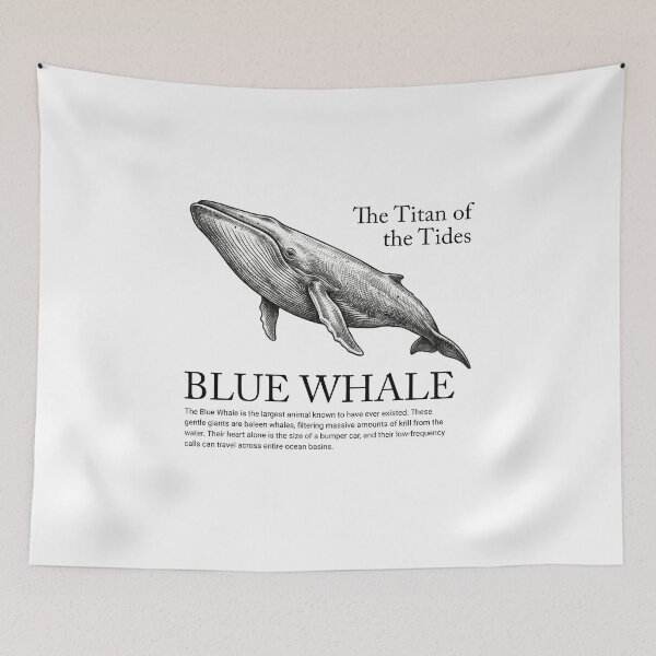 Item preview, Blue Whale - The Titan of the Tides Vintage Ocean Illustration designed and sold by MotionBanana Art.