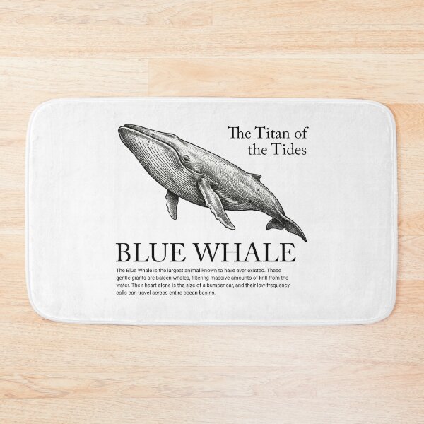 Item preview, Blue Whale - The Titan of the Tides Vintage Ocean Illustration designed and sold by MotionBanana Art.