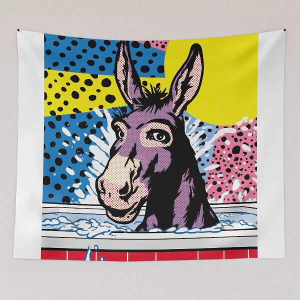 Item preview, Donkey in a Colorful Bathtub designed and sold by lautir.