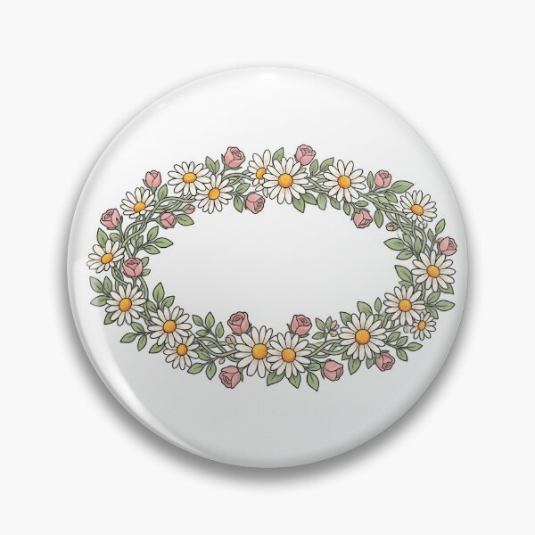 Item preview, daisy flower crown pink rosebuds spring designed and sold by Byte-shirt.
