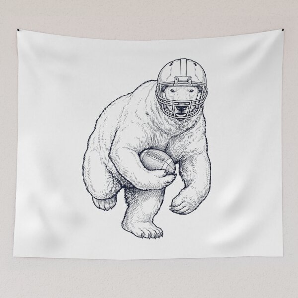 Item preview, Vintage Polar Bear Playing American Football Player Animal Lover designed and sold by TerryConnells.