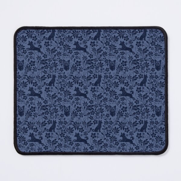 Item preview, Chinese Crested Floral Pattern | Unique Hairless Dog Aesthetic in Blue designed and sold by WildLakePatterns.
