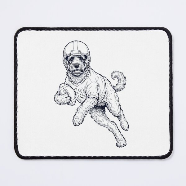 Item preview, Vintage Portuguese Water Dog Playing American Football Player Dog Lover designed and sold by TerryConnells.