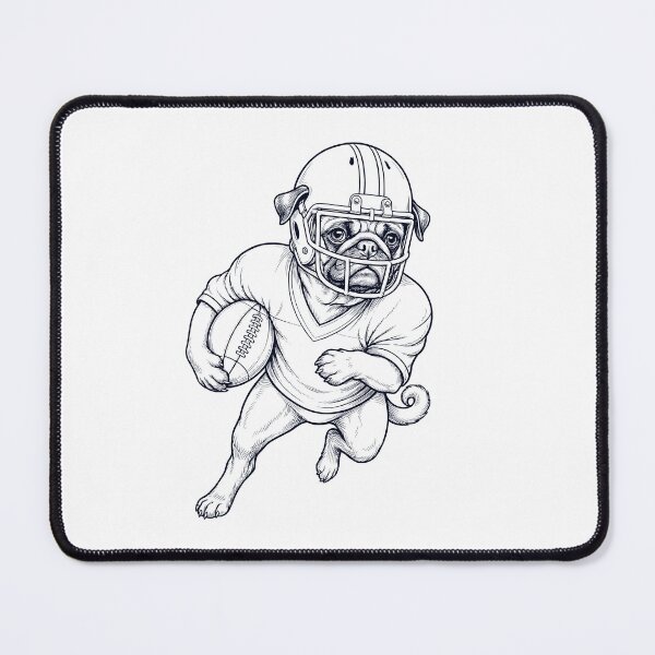 Item preview, Vintage Pug Playing American Football Player Dog Lover designed and sold by TerryConnells.