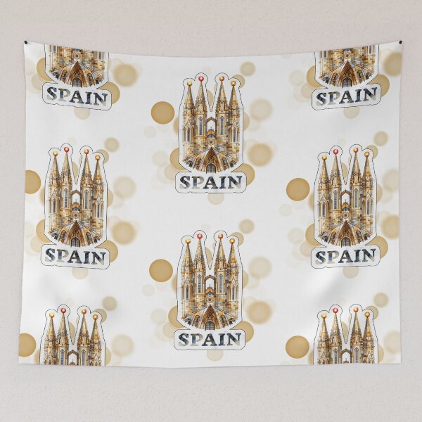 Item preview, Spain Postage Stamp Sagrada Familia Barcelona Landmark Design designed and sold by iamKRUK.