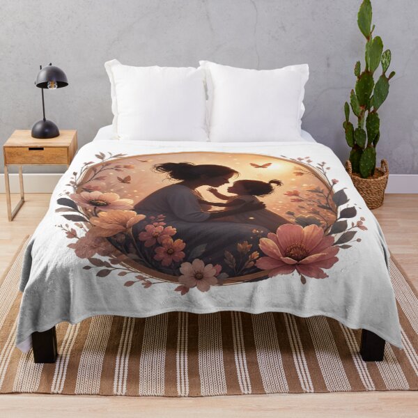 Item preview, Mother and Child Sunset Flower Art designed and sold by InkNovaLab.
