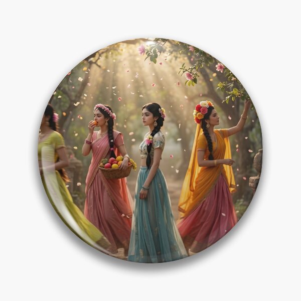 Item preview, Sri Radha with her companions  designed and sold by Zarshree.