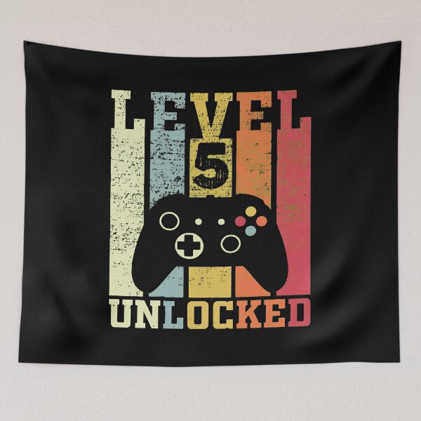 Item preview, Level 5 Unlocked Funny Video Gamer 5th Birthday Gift designed and sold by OlyvieArt.
