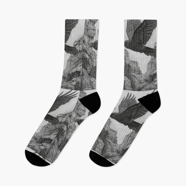 Item preview, A Raven gliding above rugged cliffs, Birds in Motion designed and sold by CDC40.