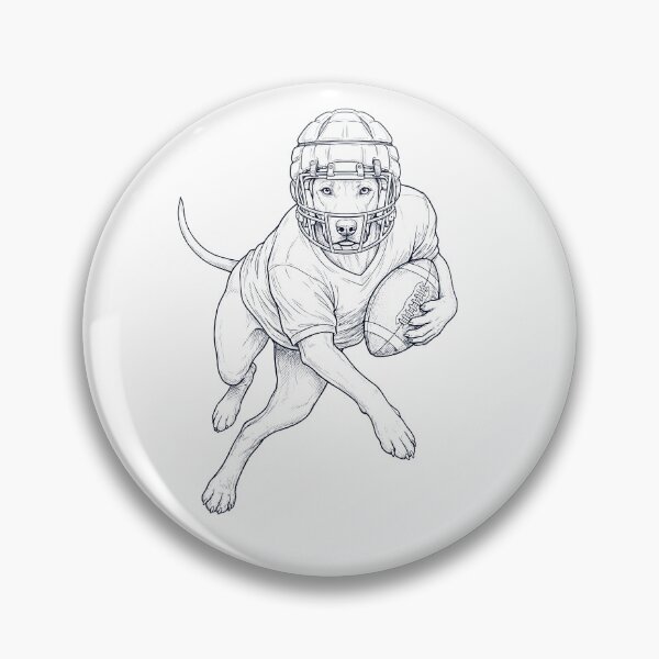 Item preview, Vintage Rhodesian Ridgeback Playing American Football Player Dog Lover designed and sold by TerryConnells.
