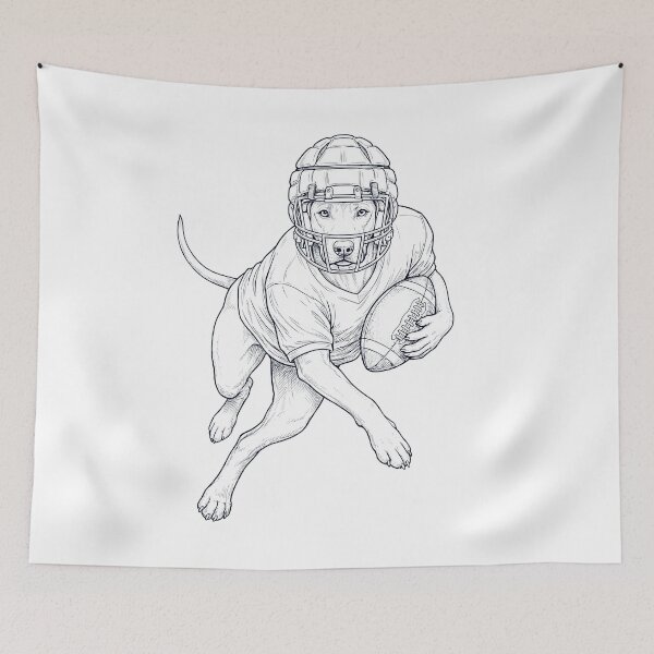 Item preview, Vintage Rhodesian Ridgeback Playing American Football Player Dog Lover designed and sold by TerryConnells.