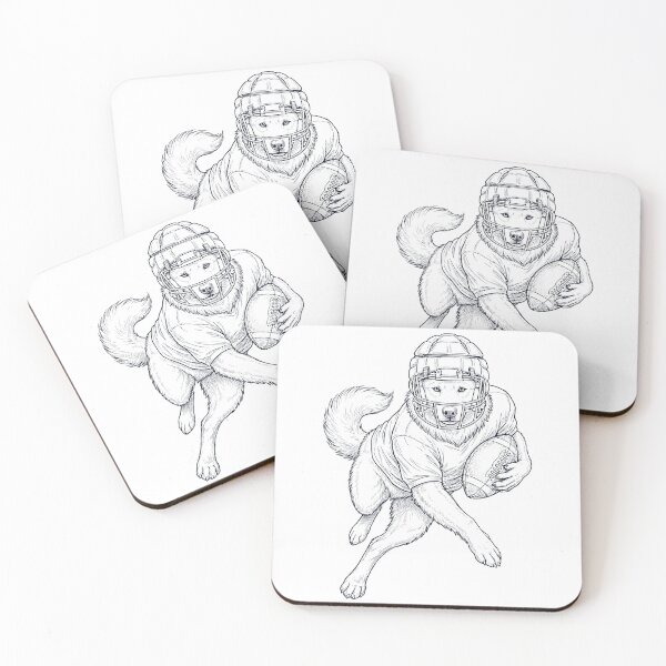 Item preview, Vintage Samoyed Playing American Football Player Dog Lover designed and sold by TerryConnells.