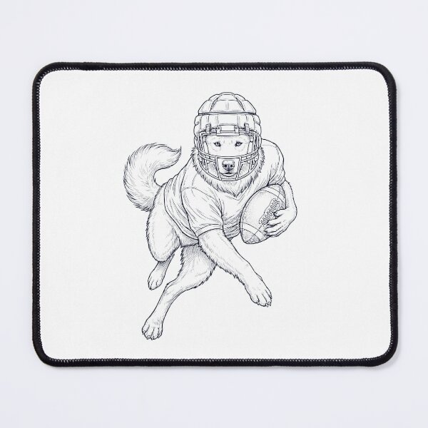 Item preview, Vintage Samoyed Playing American Football Player Dog Lover designed and sold by TerryConnells.