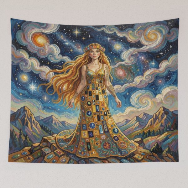 Item preview, Galactic Boho Goddess in the Cosmic Sky – Spirit, Power and Mystical Energy in One Moment designed and sold by FotoworldEdel.