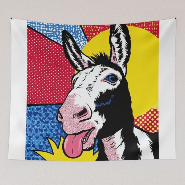Item preview, Colorful Pop Art Donkey designed and sold by lautir.
