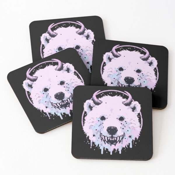 Item preview, Horned Lavender Monstrous Grizzly designed and sold by Emegan Print Art.